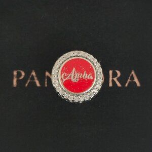 Pandora Aruba Love Glitter Charm Bead S925 Silver with box